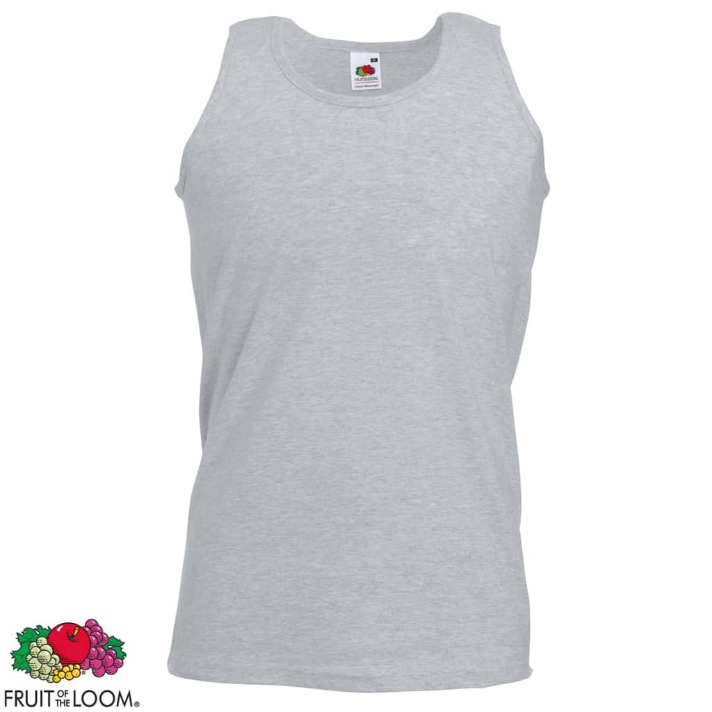 5 Fruit of the Loom Value Weight Tank Top Cotton Grey XL